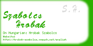 szabolcs hrobak business card